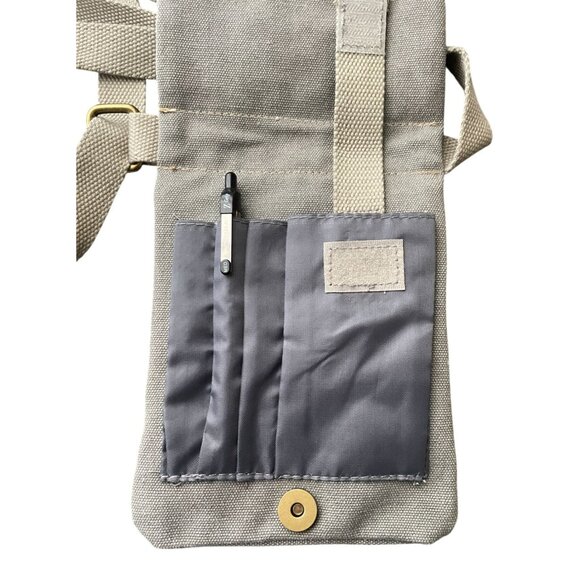 Triple Tree canvas crossbody shoulder bag purse gray adjustable - Picture 9 of 12